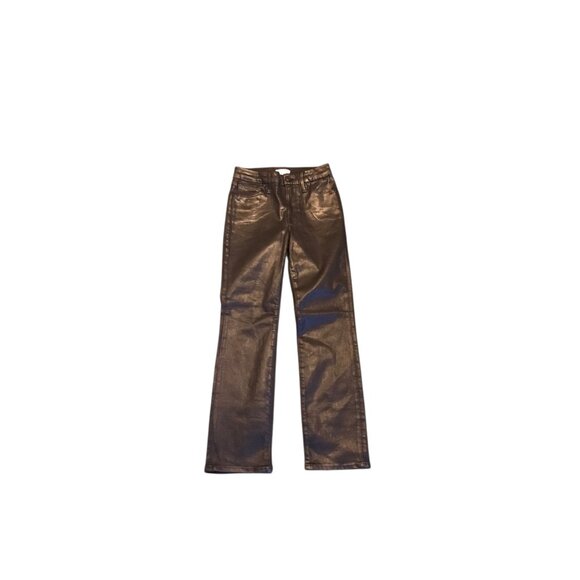 Good American Black Shinny Skinny Pants - Picture 3 of 7